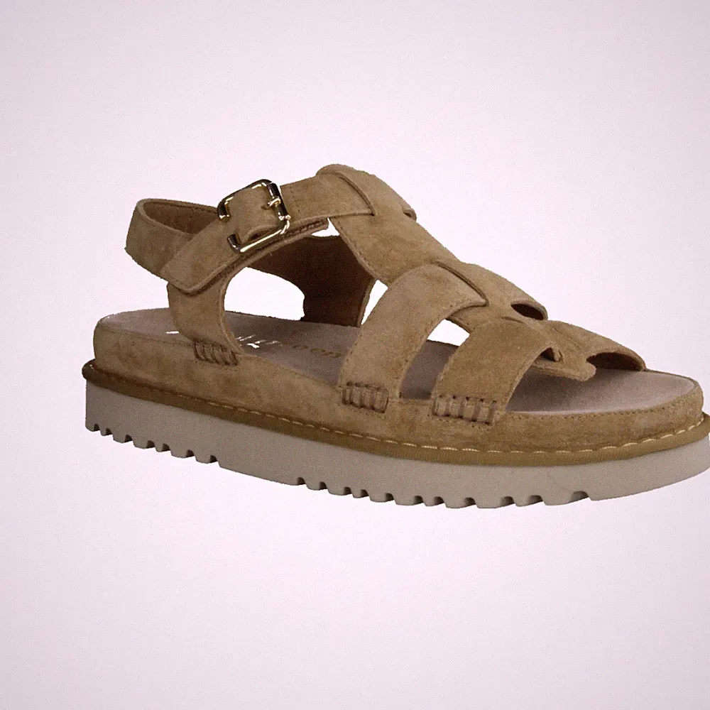 Paul Green 6176-039 Damenschuhe, Sandalette, Dakar (Beige) Leder, Supersoft