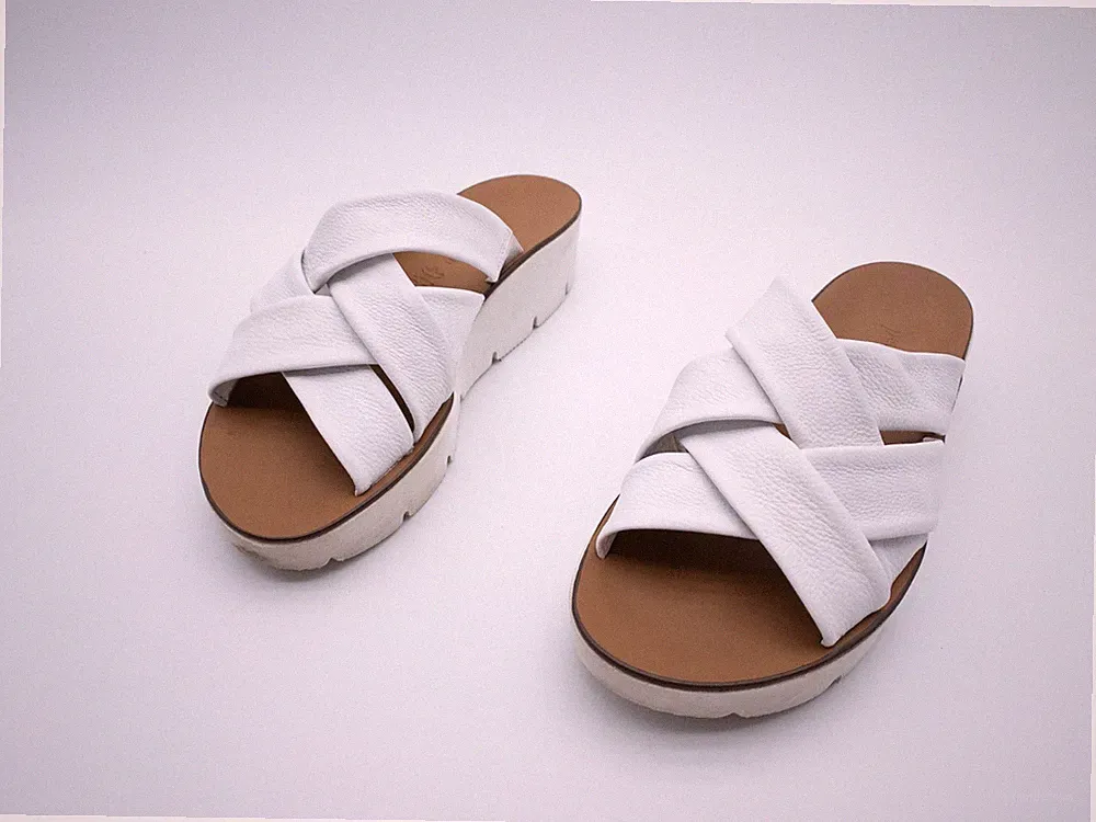 paul green Damen Pantolette Sandale Freizeitschuh Leder weiß Gr 39 Art 26141-10