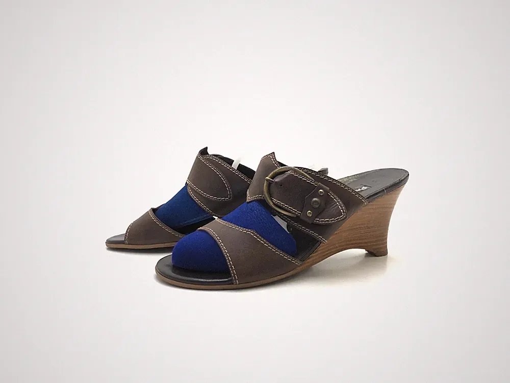 Paul Green Damen Sandale Sandalette Pantolette Braun Gr. 40,5 (UK 7)