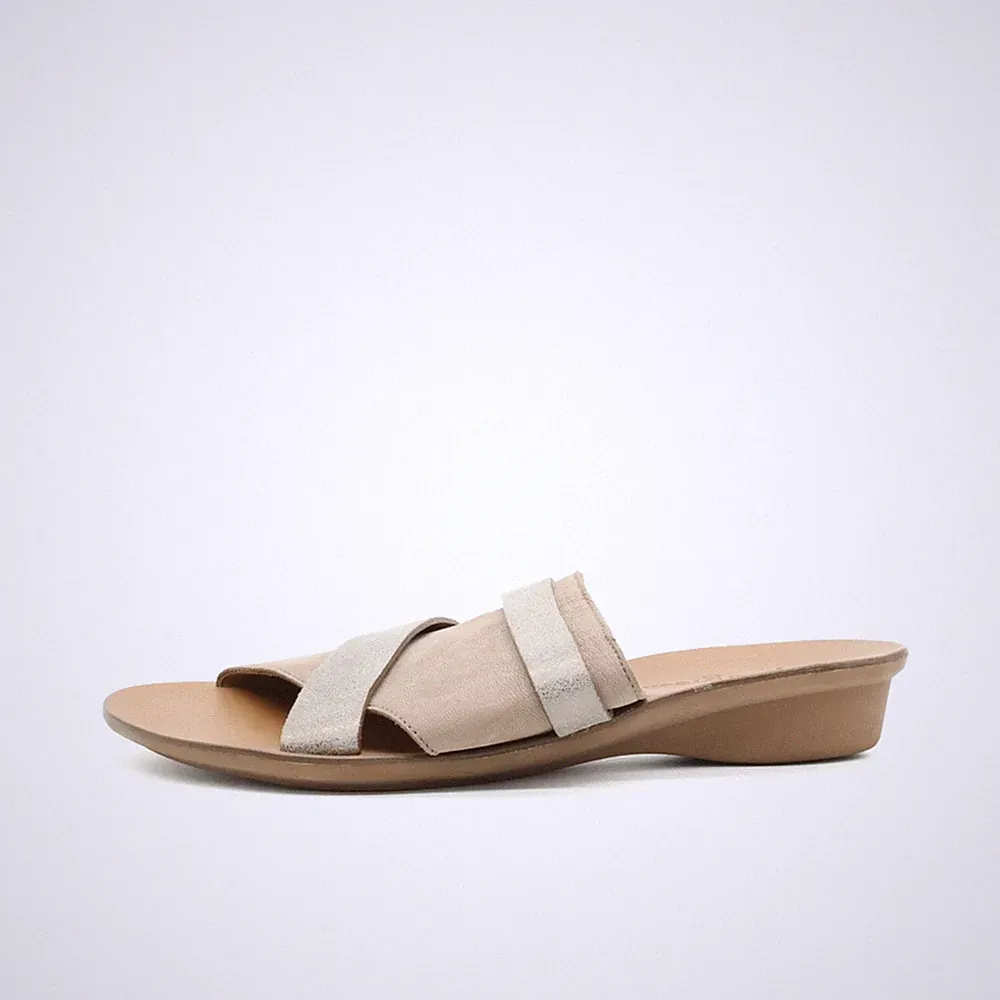 Paul Green Damen Sandalen EU 35,5 2084 Beige Leder Komfort Pantoletten