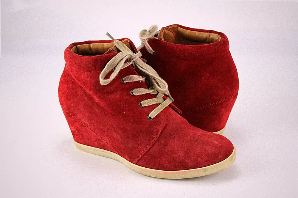 Paul Green Gr.38,5 Uk.5,5 Damen Stiefel Stiefelett Boots Rot TOP G 58