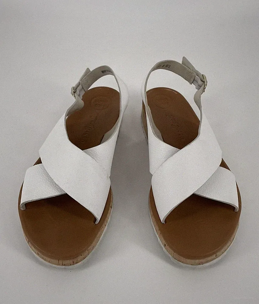 PAUL GREEN Riemchensandalen Sandaletten Super Soft Weiß Gr.38,5 UK 5,5 Neuwertig