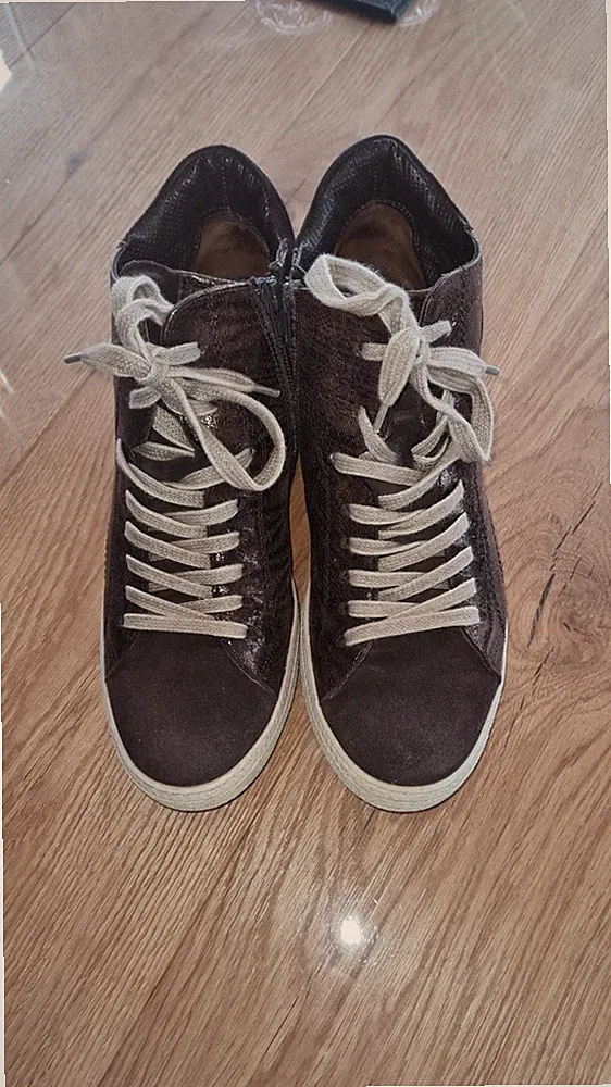 Paul Green Schnürstiefelette, Größe 39, Braun, Keilabsatz