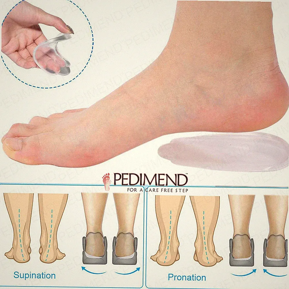 Pedimend Silikon Gel Supination & Pronation korrigierende Ferseneinlegesohlen (2 Stück) - UK