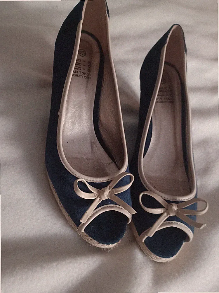 peeptoes 40 Dunkelblau Velours