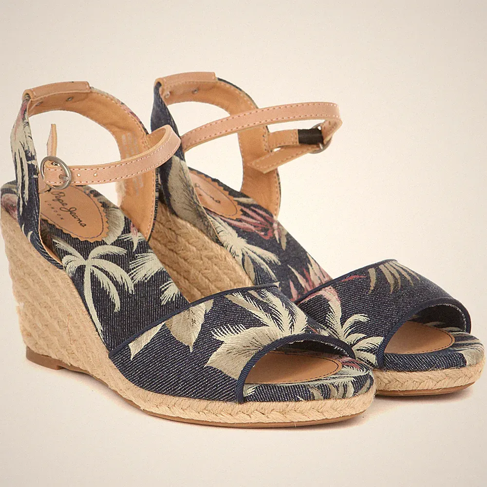 PEPE SHARK CALIFORNIA PLS90306 [GR. 40 / 41 ] DAMEN FASHION SANDALEN BLAU NEU