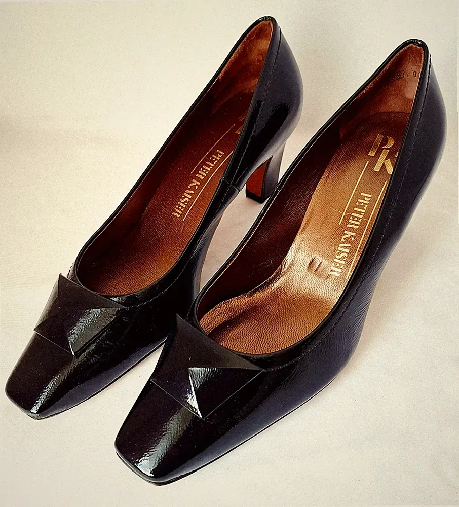 Peter Kaiser Damen-Pumps, schwarz, Lackleder, Gr. 5 1/2 (38,5)