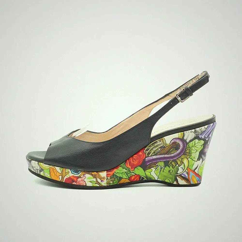 peeptoe sandalen damen keilabsatz