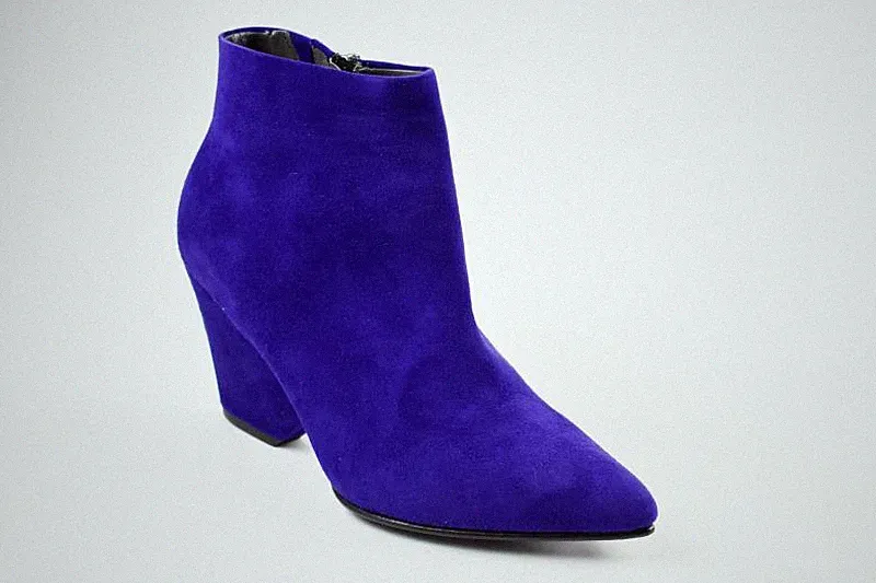Peter Kaiser Damen Stiefelette 07201/122 Blau Suede Keilabsatz 8 cm Gr.35,5
