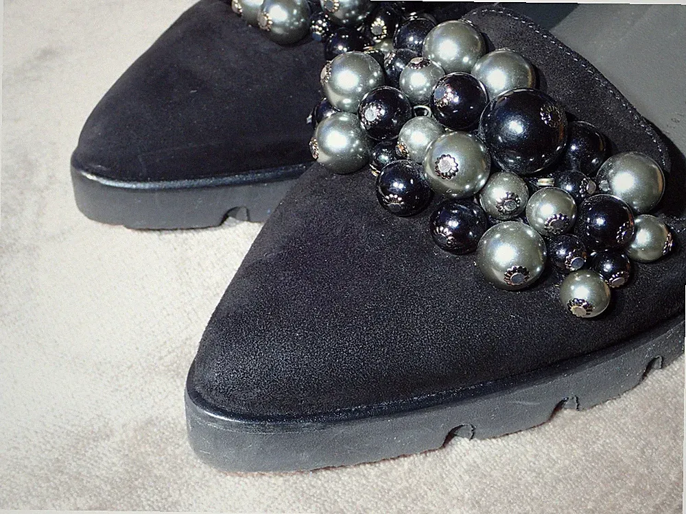 PETER KAISER - NP 160 EUR, Slipper, Sneaker, Pumps mit Perlen, Gr. 6 / 39
