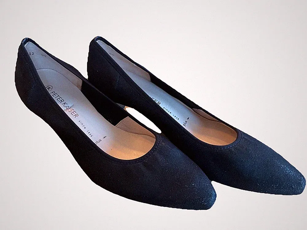 PETER KAISER Pumps 'plus' in Schwarz mit Glitzer-Effekt, Gr. 42 | Damen Elegant