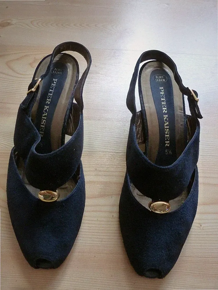 Peter Kaiser Sandalen Sandaletten Gr. 5 1/2 Keilabsatz 1 x getragen echt Leder