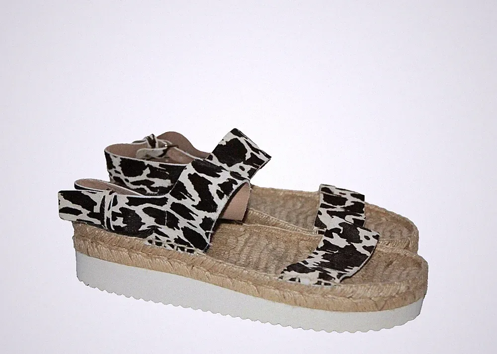 PIMIENTOS 🌴 Espadrilles Damen Sommer Sandalen Tierfell Print 39 - NEU ⭐