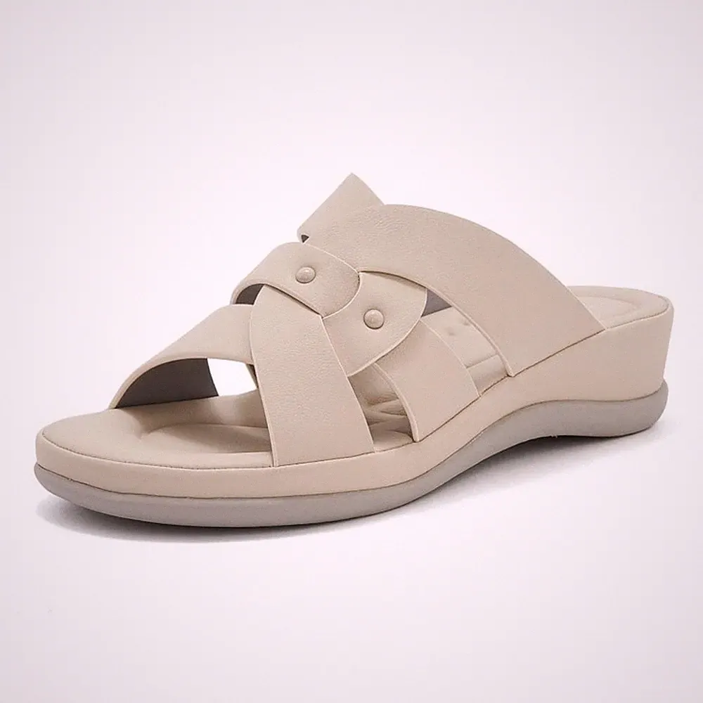 Plateau Sandalen Damen Sommer Bequeme Plateausandalen Frauen Hausschuhe Slipper