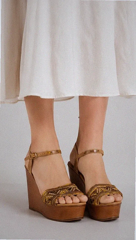 Plateau Sandalen mit Keilabsatz