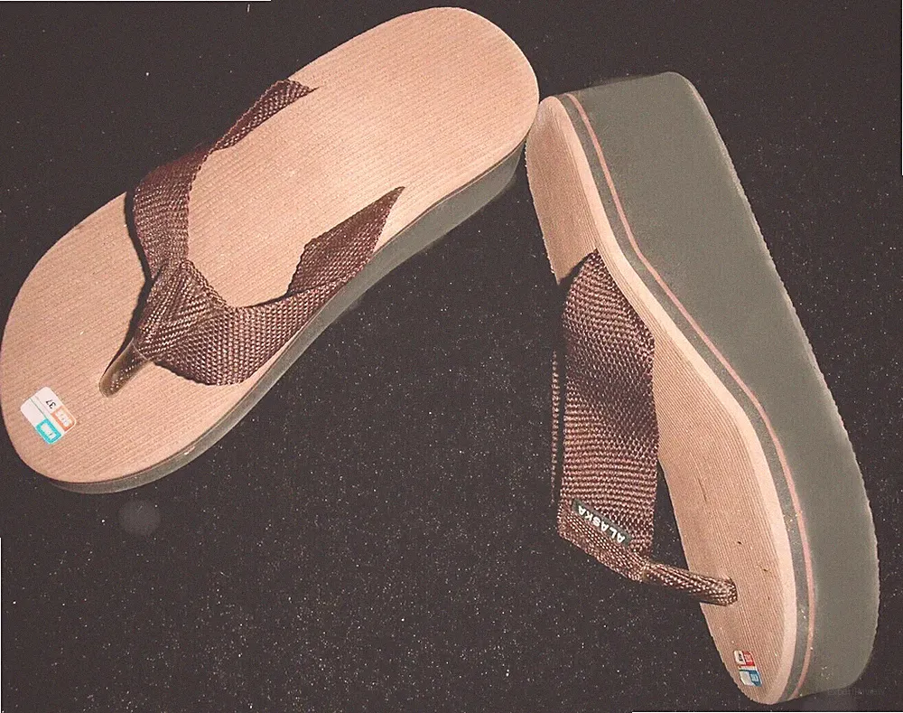 PLATEAU SANDALETTEN SANDALEN PANTOLETTE Keilsandalen Keilsandaletten braun