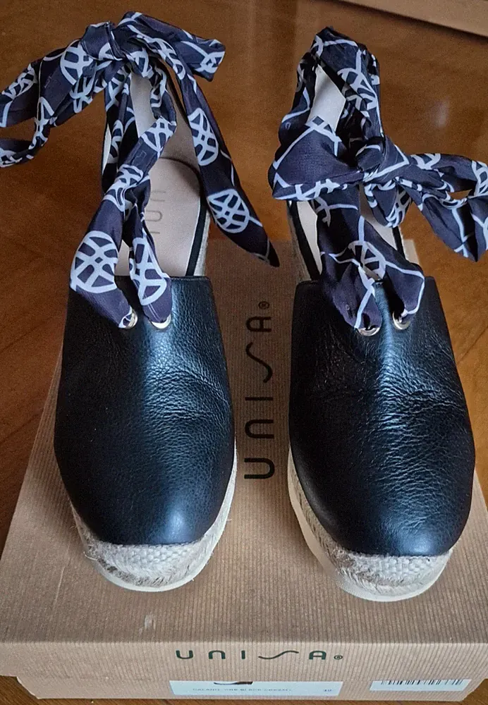Plateauschuhe Unisa Calanit Cre Espadrilles - Farbe: Schwarz - Schuhweite Schmal