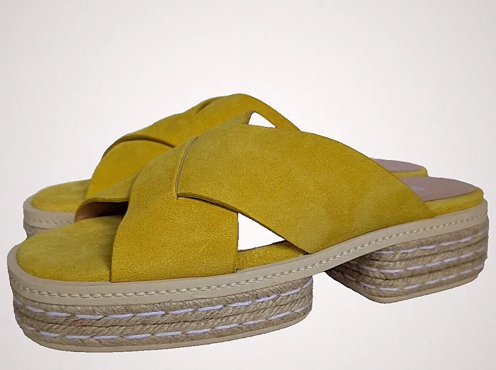 POLLINI Sandalen/Sabots Damen Chunky Rope Sohle 37EU/4UK Made in Spain