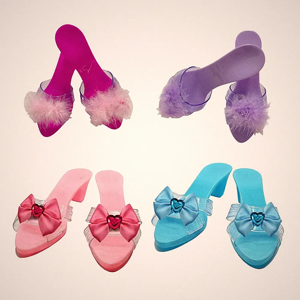 Prinzessin Schuh Hausschuhe leicht Sommer Deko Keilabsatz Slipper Schuh für