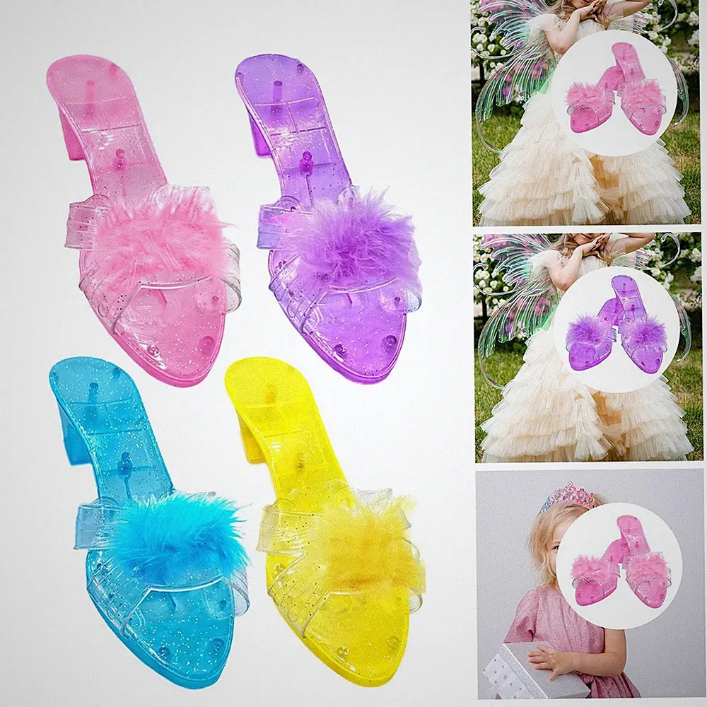 Prinzessin Schuhe Mädchen Absatz Slipper Schuhe für Kinder Tag Party Zubehör