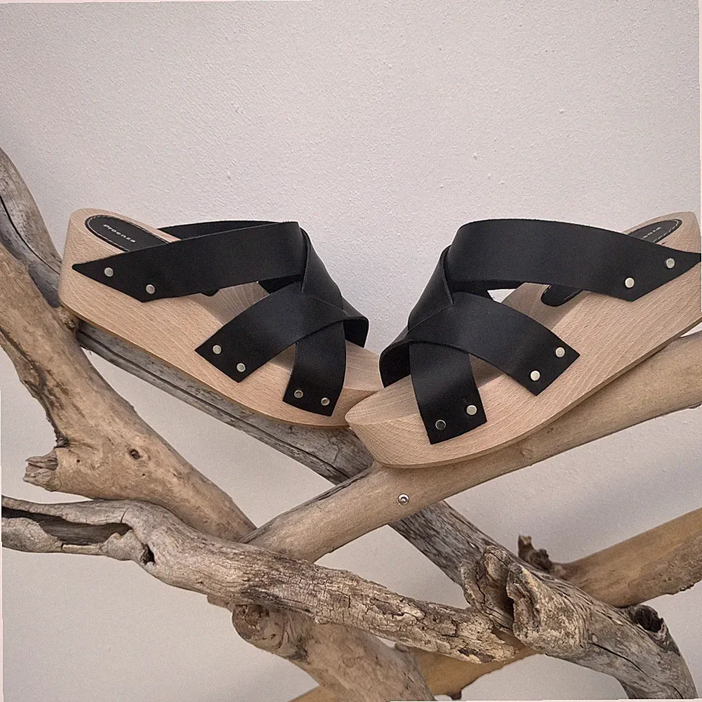 Proenza Schouler Platform 70‘s Kinney Clogs Sandalen Holzabsatz Plateau 38