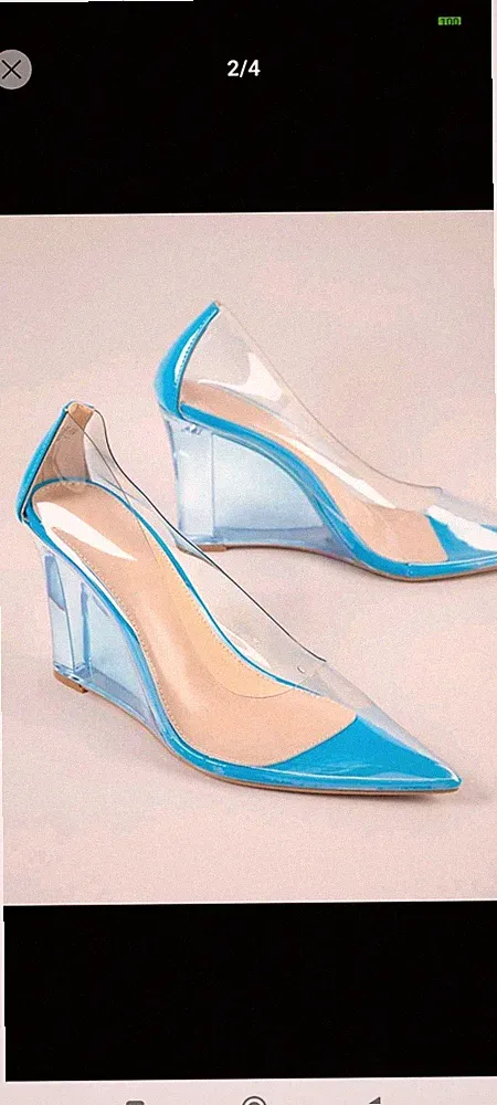 Pumps mit geschlossenen Spitze ,PVC Keilabsatz US9(EUR 39,5) Ganz Neue