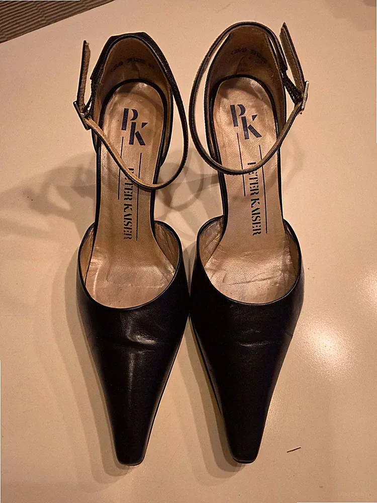 Pumps PETER KAISER, Gr. 36 1/2 mit Riemchen, schwarz