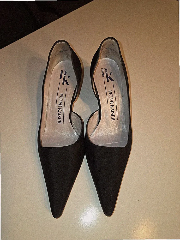 Pumps PETER KAISER, Gr. 36, Obermaterial Stoff, schwarz