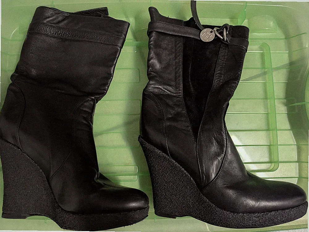 Pura Lopez Stiefel Keilabsatz 39 Leder Hoch
