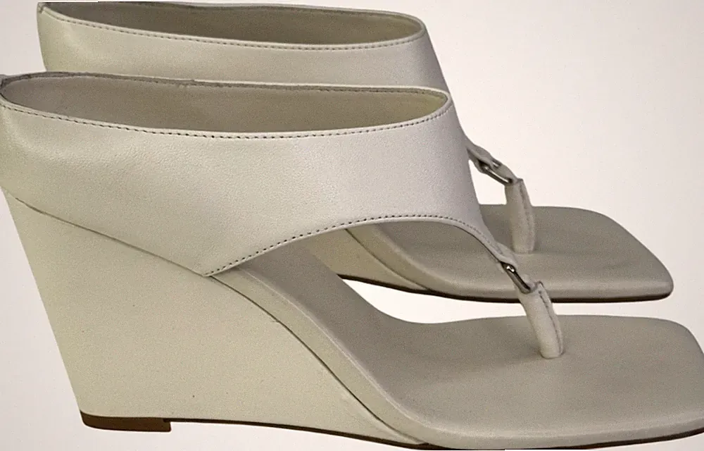 REBE Sandalette creme Leder Yvie Keilabsatz UK 5 EU 38