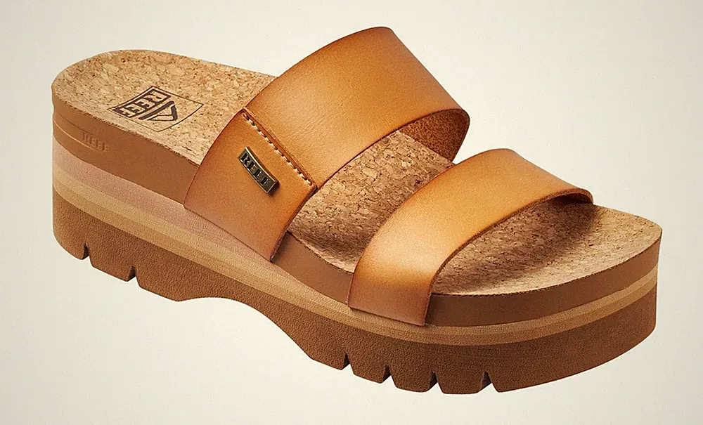 Reef Damen Cushion Vista höhere Plateau Sommer Zehentrenner Flip Flops Sandalen