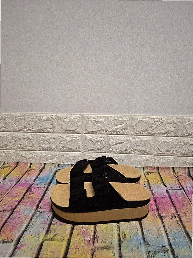 Reef Ojai Gigi Walking Plateau Sliders UK 5 Damen UVP 85£ schwarz/hellbraun