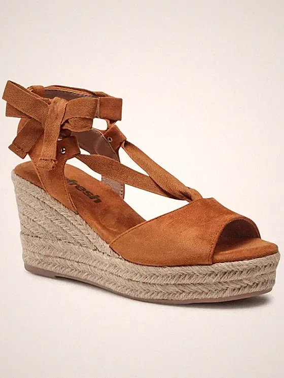 REFRESH DAMEN MÄDCHEN KEILABSATZ SANDALE 170771 CAMEL 36 BIS 41 NEU