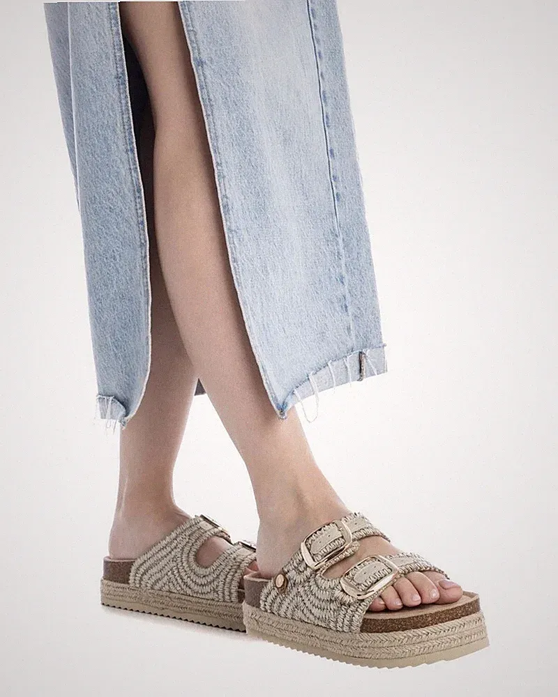 REFRESH SANDALEN SLIPPER KEILABSATZ DAMEN MÄDCHEN 172720 BEIGE 36 BIS 41 NEU