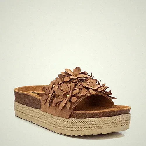 REFRESH SANDALEN SLIPPER MIT KEILABSATZ DAMEN MÄDCHEN 172462 BRAUN 35 BIS 40 NEU