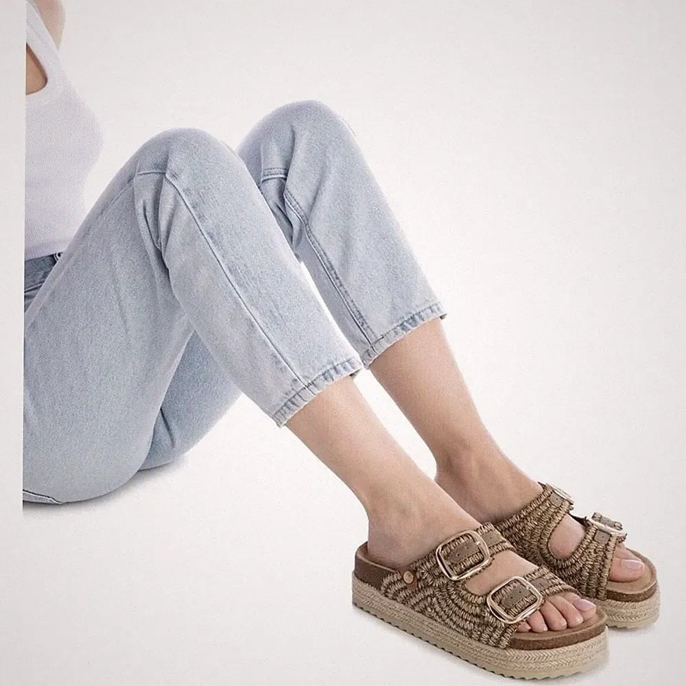 REFRESH SANDALEN SLIPPER MIT KEILABSATZ DAMEN MÄDCHEN 172720 TAUPE 35 BIS 40 NEU