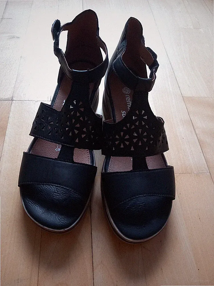 Remonte Damen Sandalen, Größe 40 Schwarz