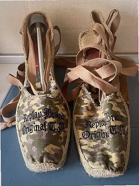 Replay Wedges - Camouflage - Keilabsatz mit Gladiator Schnürung -Größe 40