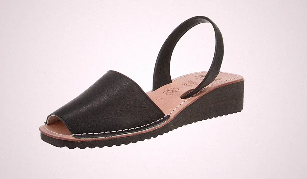 Ria Menorca 22950 Plataforma Berlin - Damen Schuhe Sandaletten - Velvet-Negro