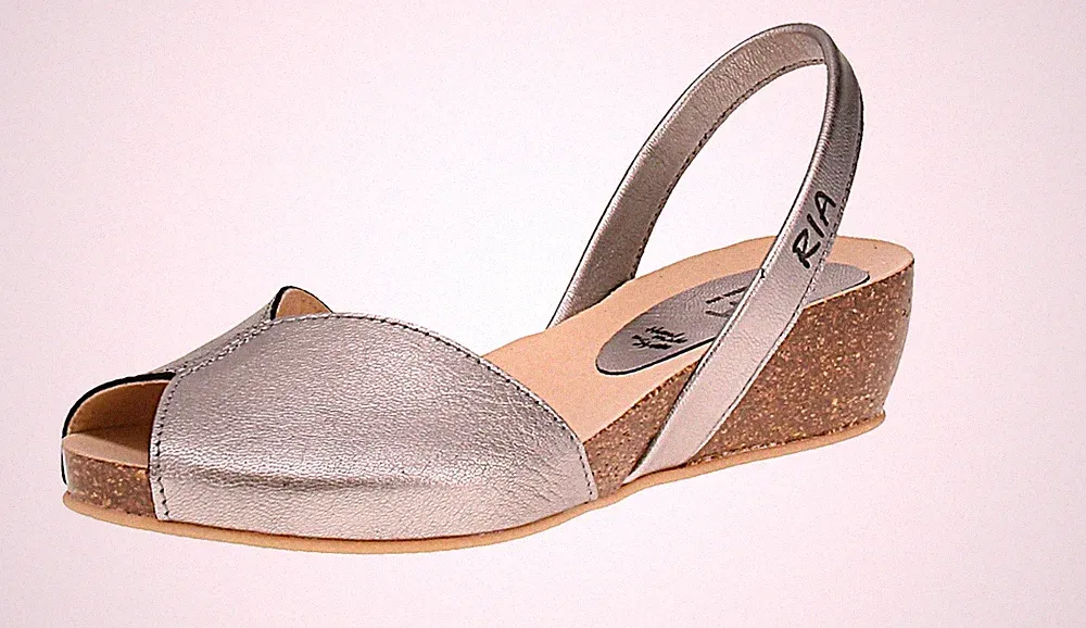 Ria Menorca 33216 - Damen Sandaletten - Metalgrain-Acero