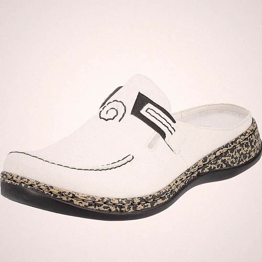 Rieker 46393-80 Schuhe Damen Pantoletten Clogs Sabot