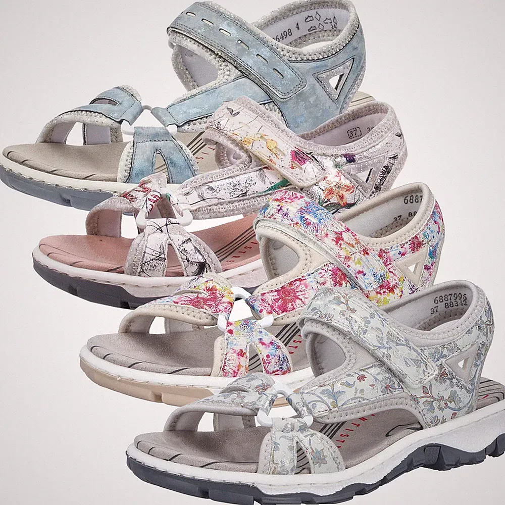 Rieker 68879 Schuhe Damen Trekking Sandalen