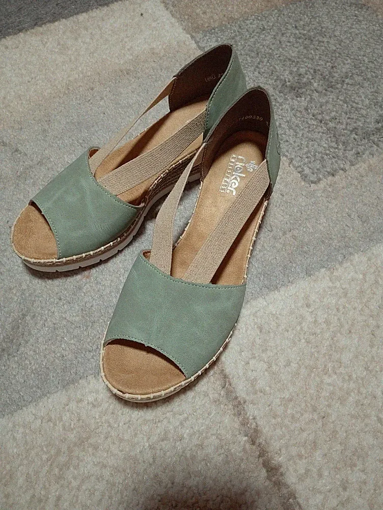 Rieker Antistress Damen Sandalette Gr. 40 Khaki / neuwertig - kaum getragen