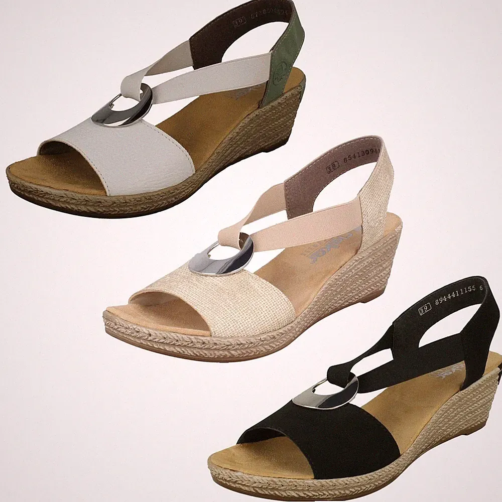 Rieker Damen Keilabsatz Sandalen - 624H6