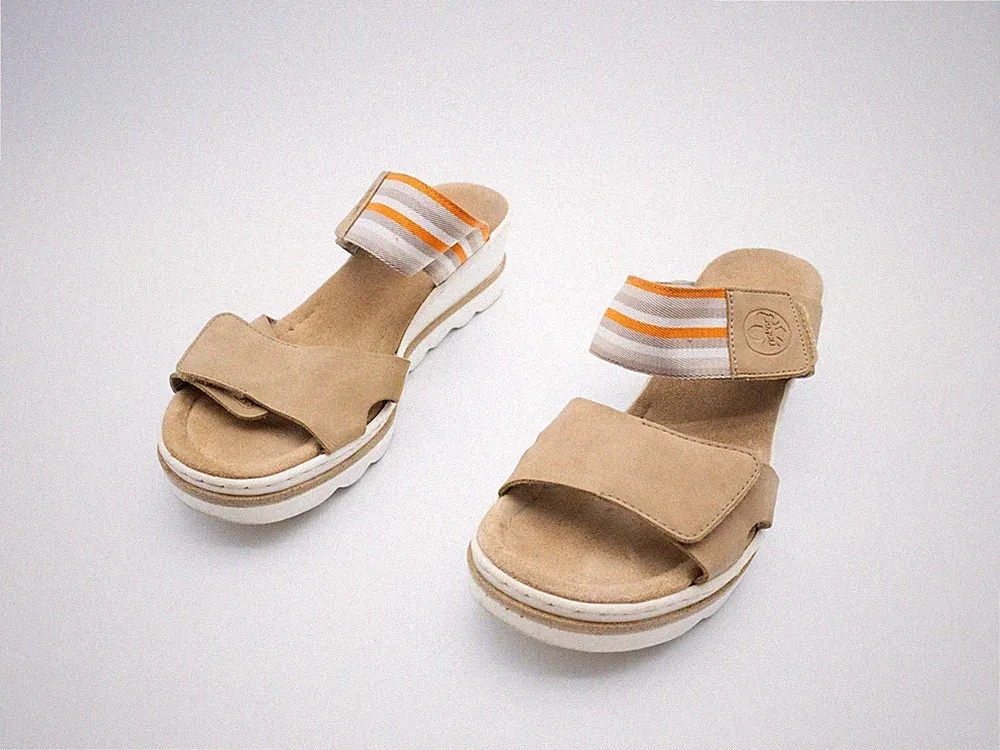 rieker Damen Keilsandalette Sandalette Sandale Halbschuh Gr 39 EU Art 27509-56