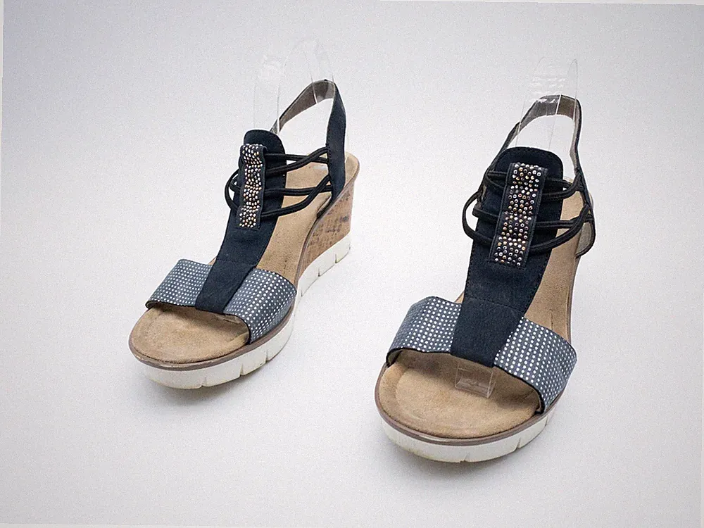 rieker Damen Keilsandalette Sandalette Sandale Halbschuh Gr 40 EU Art 20531-30