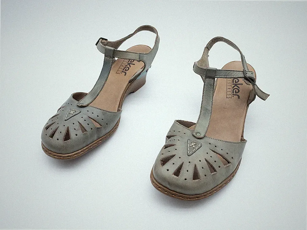 rieker Damen Keilsandalette Sandalette Sandale Halbschuh Gr 40 EU Art 22113-70