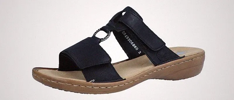 Rieker Damen Pantolette 608 schwarz 60885-00