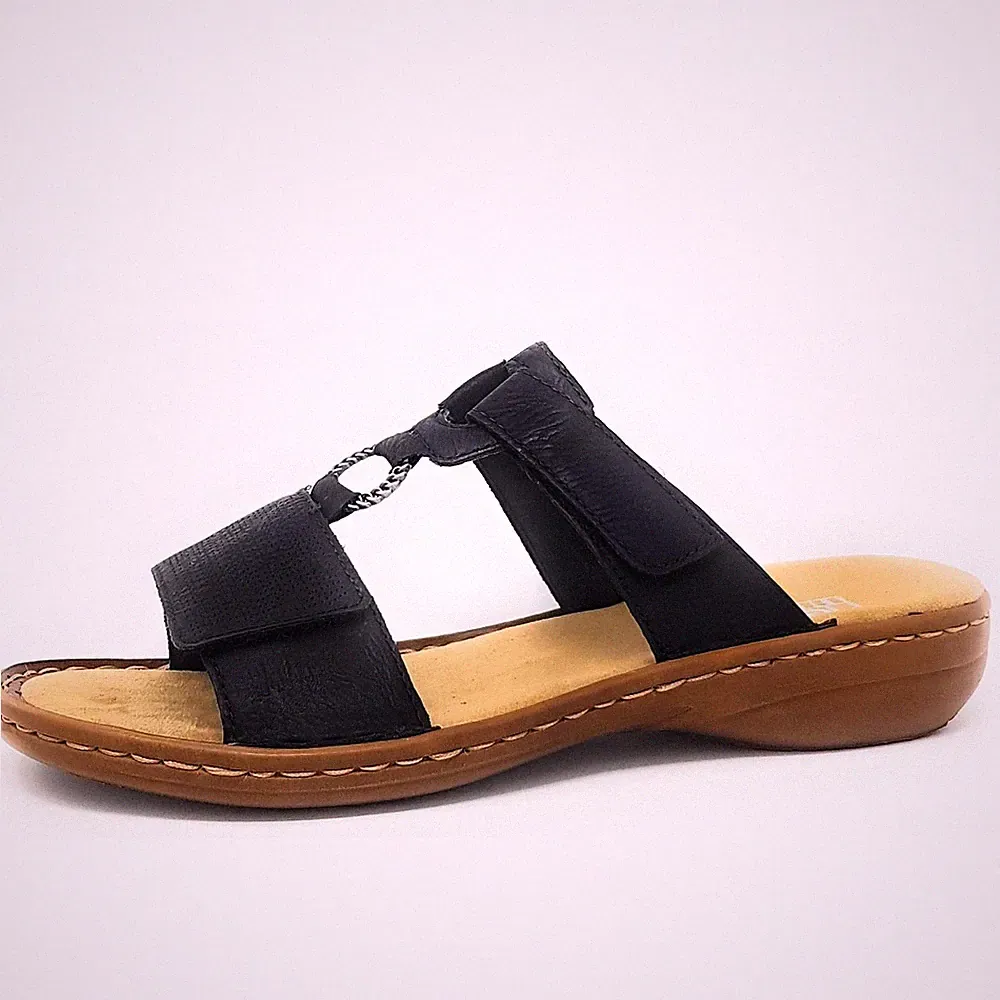 Rieker Damen Pantolette in Schwarz