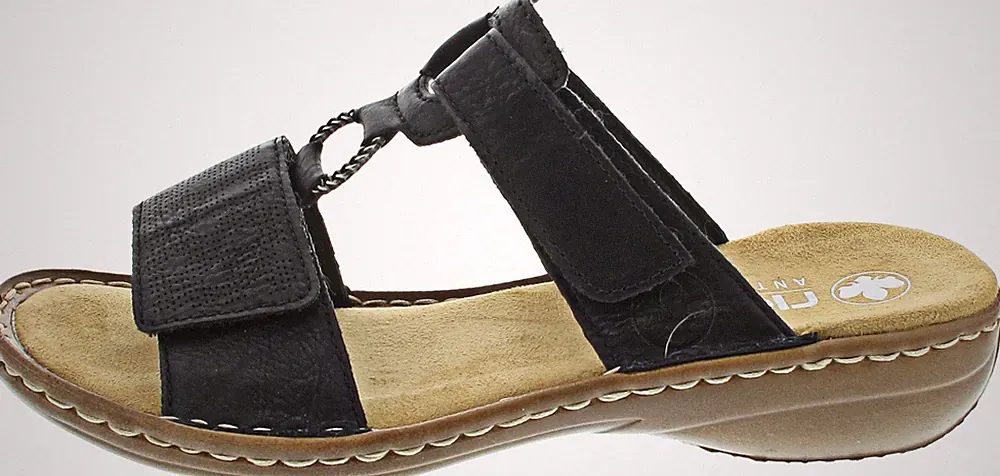 Rieker Damen Pantolette schwarz